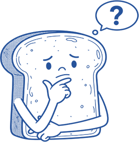 Toast character thinking about news context